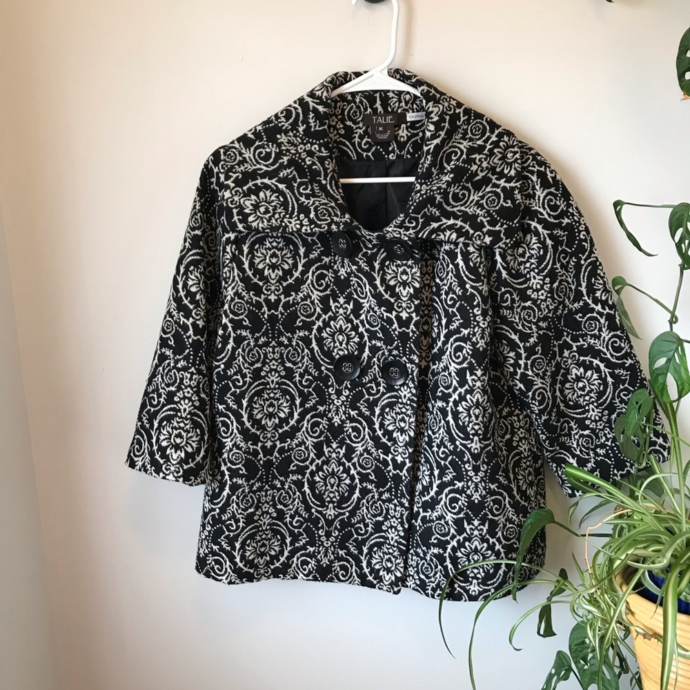 Black and White Patterned Jacket